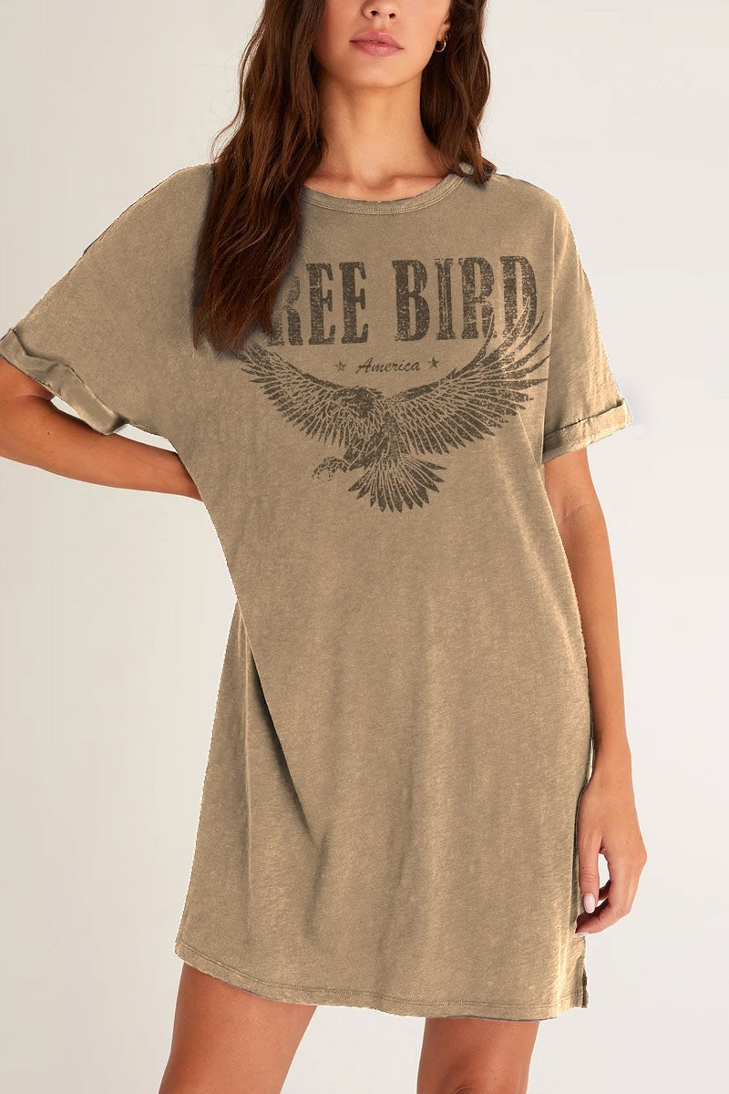 I’m A Free Bird T-Shirt Dress